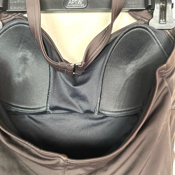 Land’s End Halter Swimsuit One-piece Brown Size 14 - Picture 5 of 6